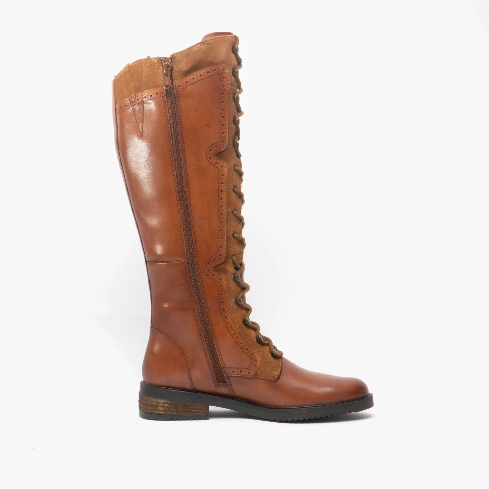 Hush Puppies RUDY Womens Leather Tall Boots Tan