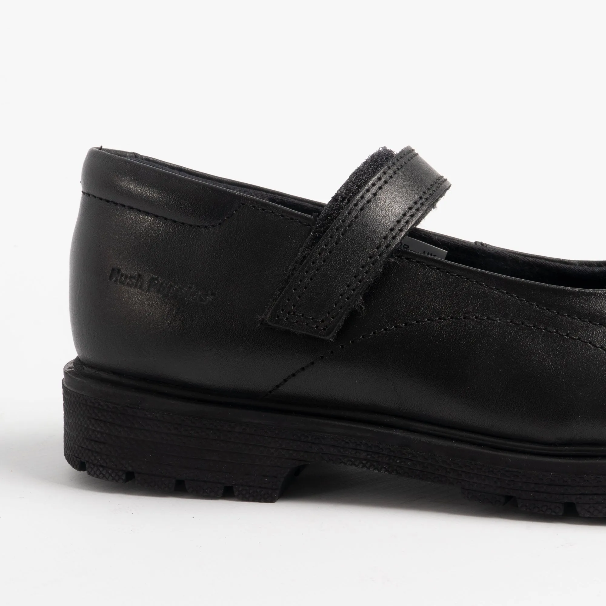 Hush Puppies TALLY Girls School Leather Shoes Black