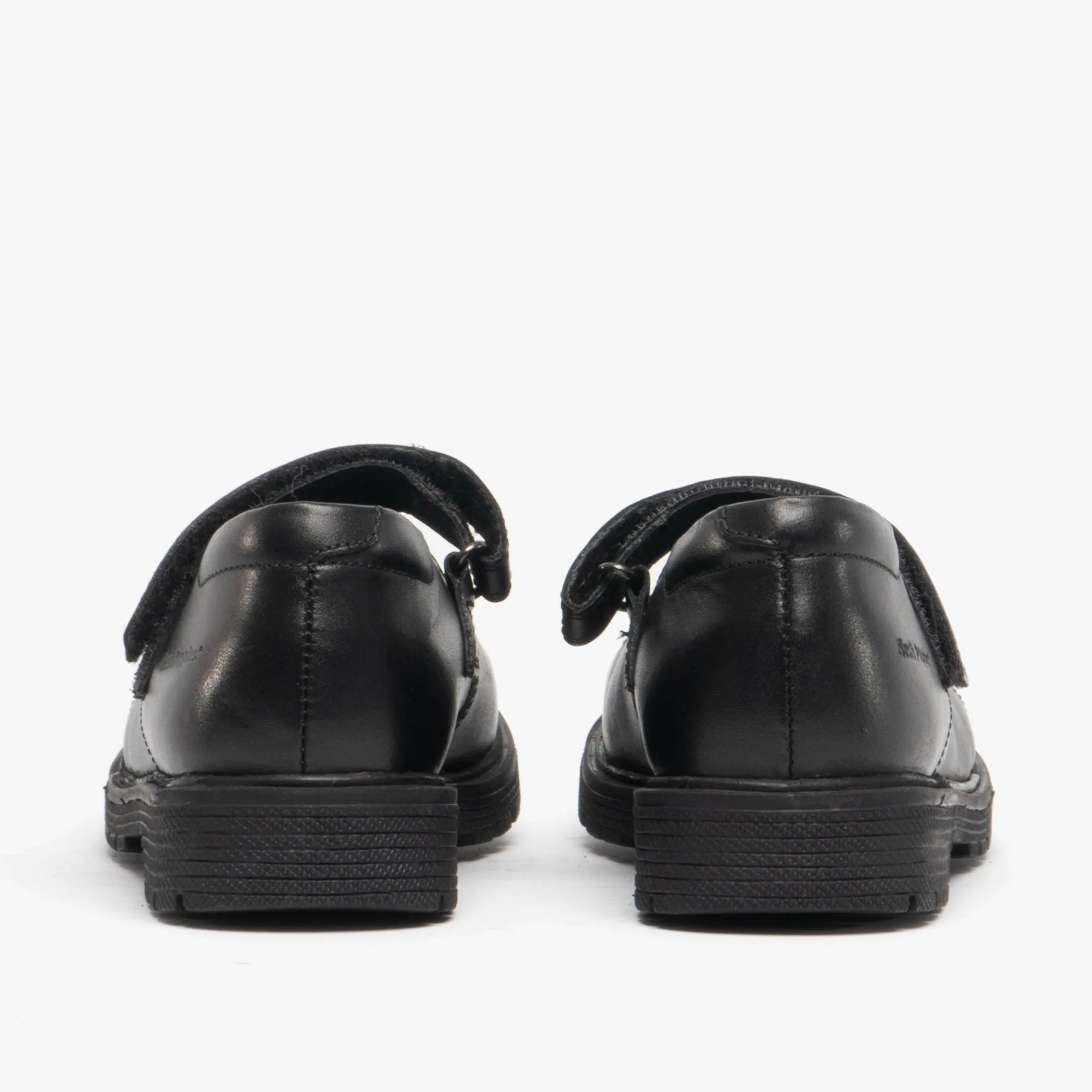 Hush Puppies TALLY Girls School Leather Shoes Black