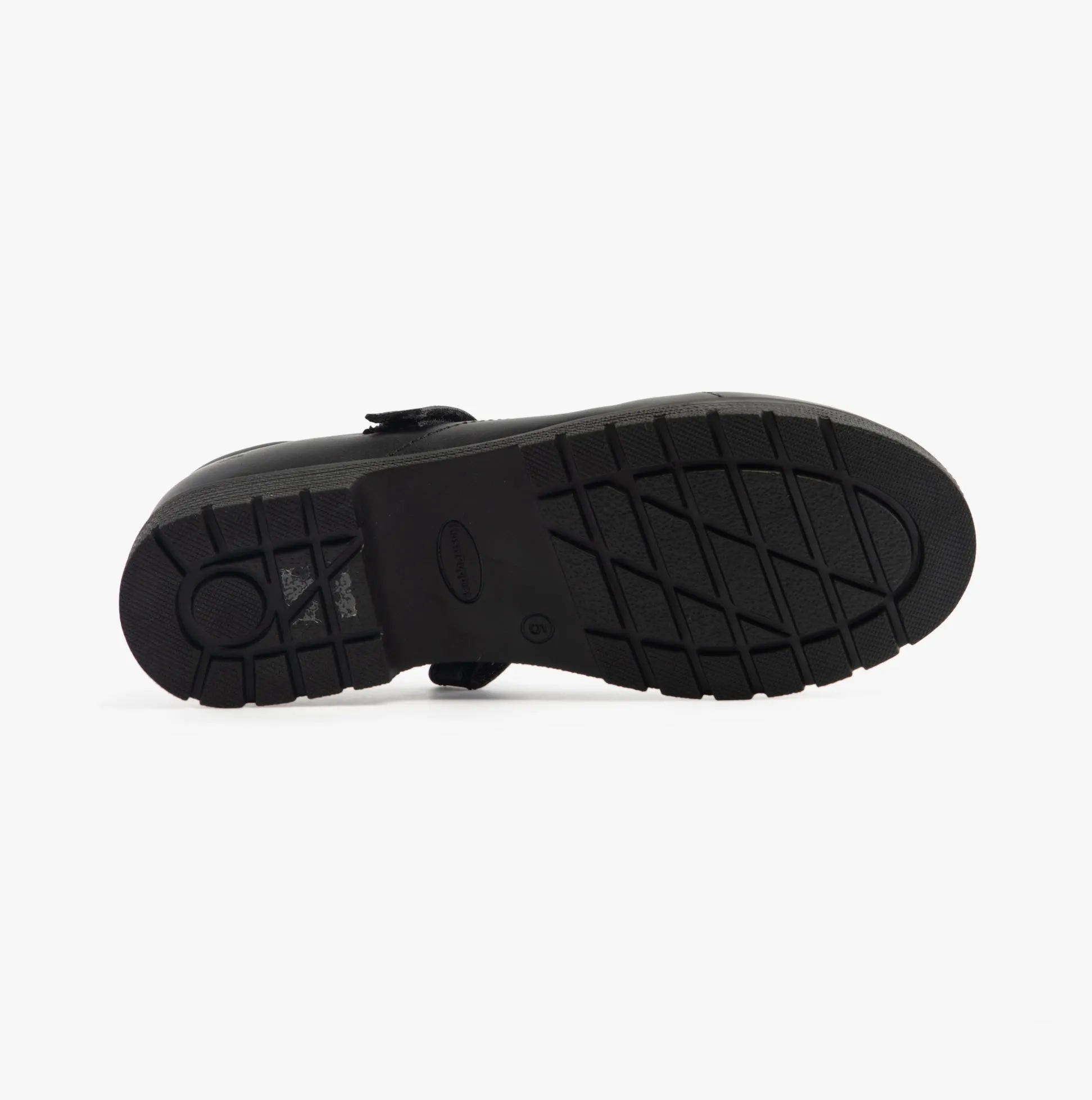 Hush Puppies TALLY Girls School Leather Shoes Black