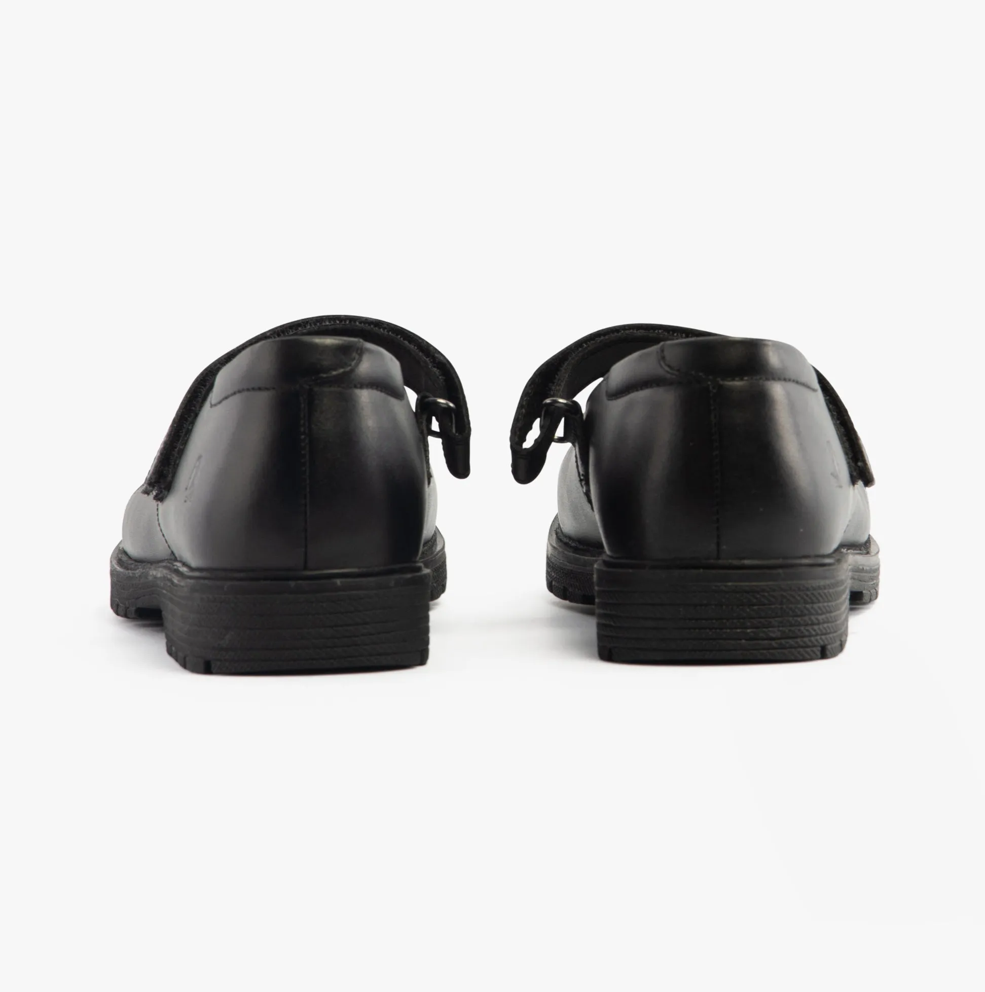Hush Puppies TALLY Girls School Leather Shoes Black