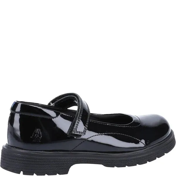 Hush Puppies TALLY Girls School Shoes Black Patent