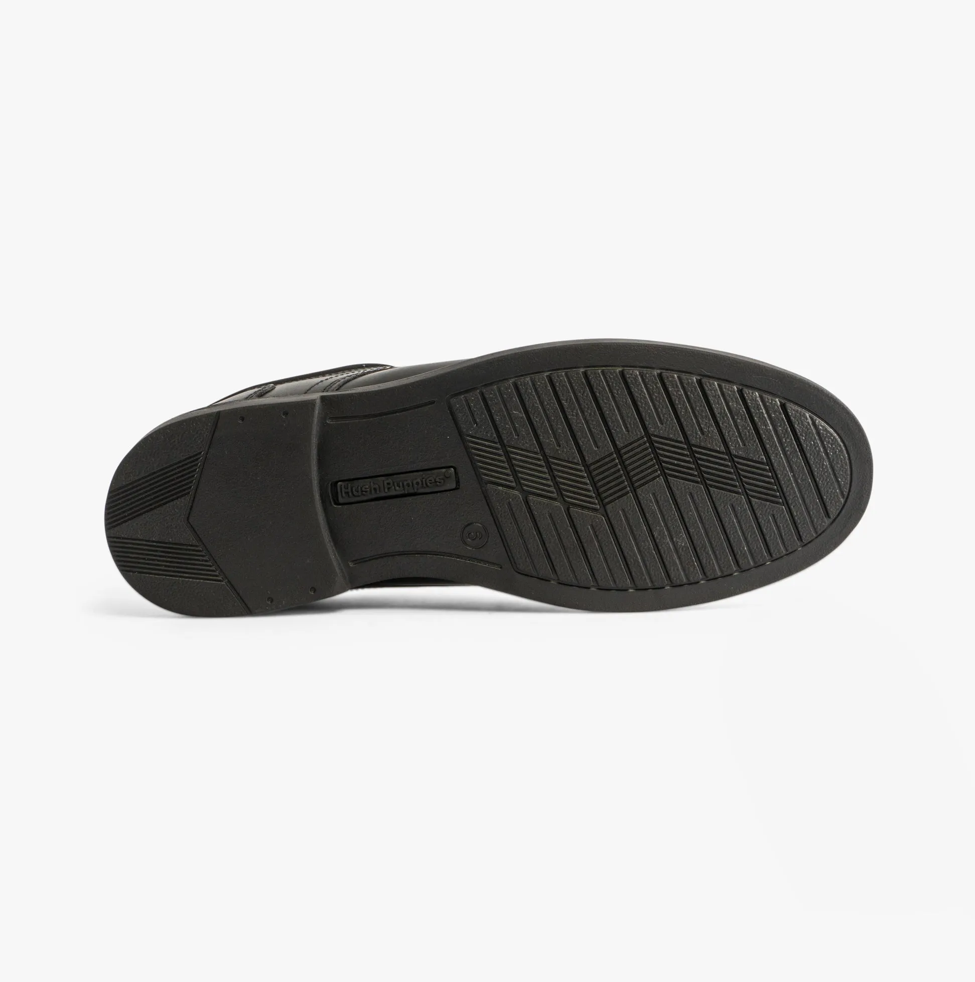Hush Puppies TOMMY Boys Leather School Shoes Black