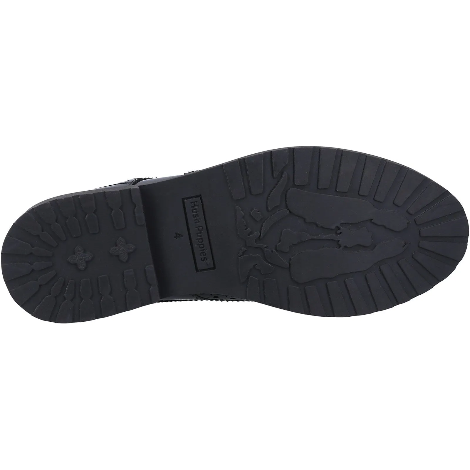Hush Puppies VERITY BROGUE Girls Shoes Black Patent