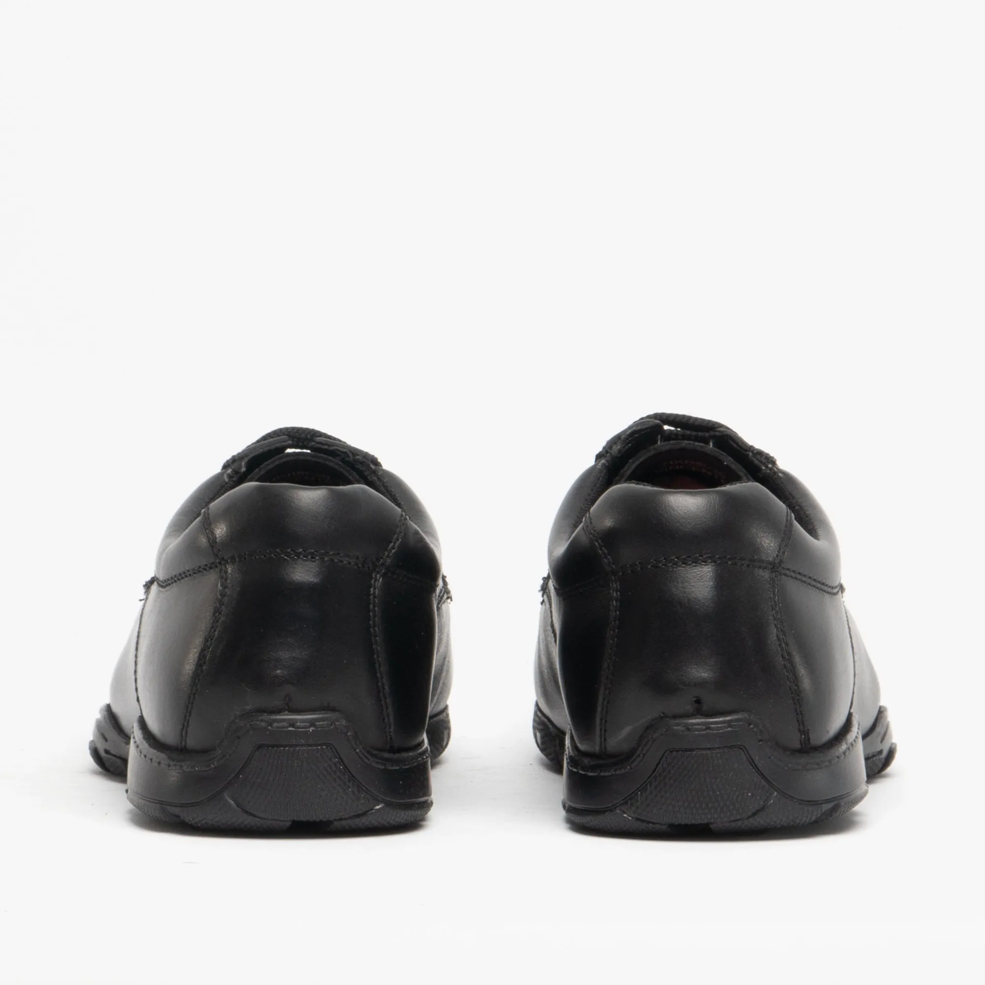 Hush Puppies VINCENTE Boys Leather Derby School Shoes Black