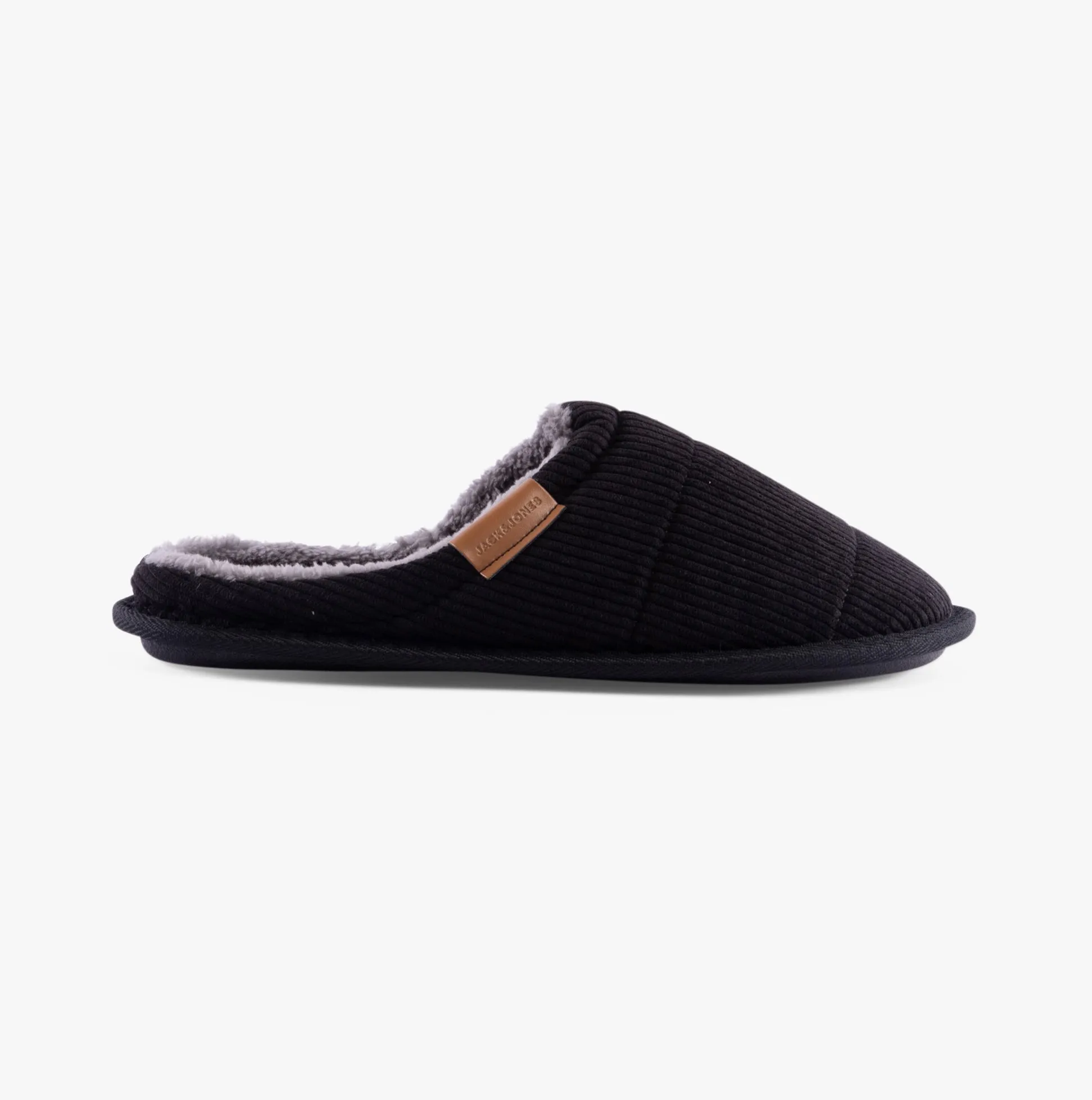 Jack & Jones CORDIE Mens Mule Slippers Anthracite