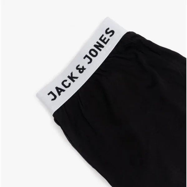 Jack & Jones RICKO Mens Cotton T-Shirt And Trousers Lounge Set Black