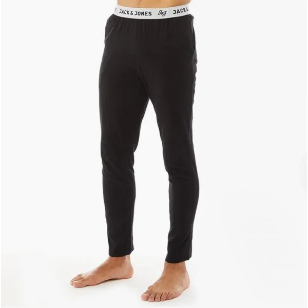 Jack & Jones RICKO Mens Cotton T-Shirt And Trousers Lounge Set Black