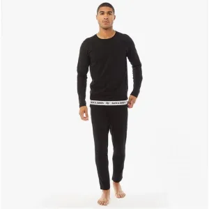 Jack & Jones RICKO Mens Cotton T-Shirt And Trousers Lounge Set Black