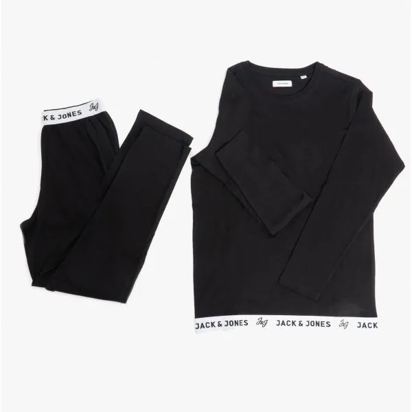 Jack & Jones RICKO Mens Cotton T-Shirt And Trousers Lounge Set Black