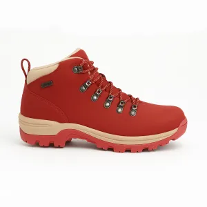 Johnscliffe TREK Womens Waterproof Hiking Boots Dark Red