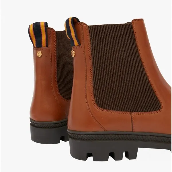 Joules CARNABY Womens Leather Chelsea Boots Tan
