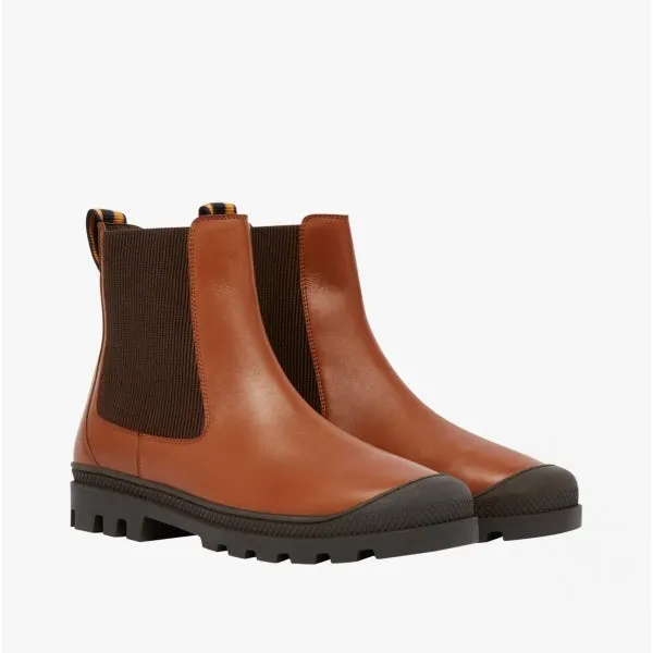 Joules CARNABY Womens Leather Chelsea Boots Tan