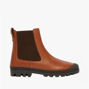 Joules CARNABY Womens Leather Chelsea Boots Tan