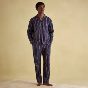 Joules HUGO Mens Pyjama Set Navy Stripe