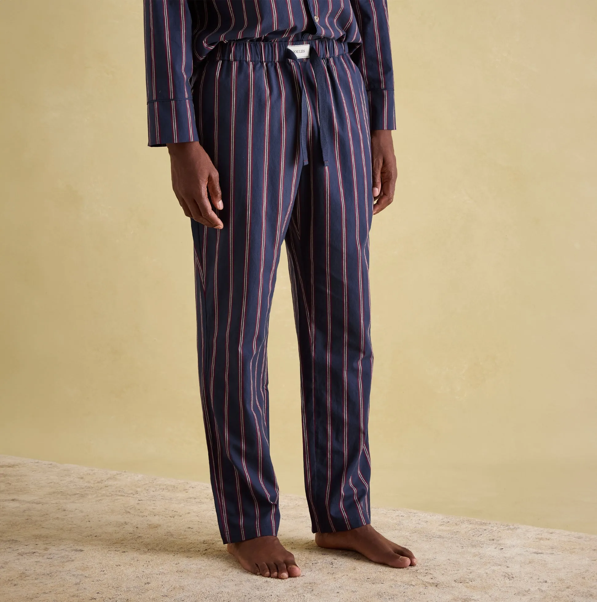 Joules HUGO Mens Pyjama Set Navy Stripe