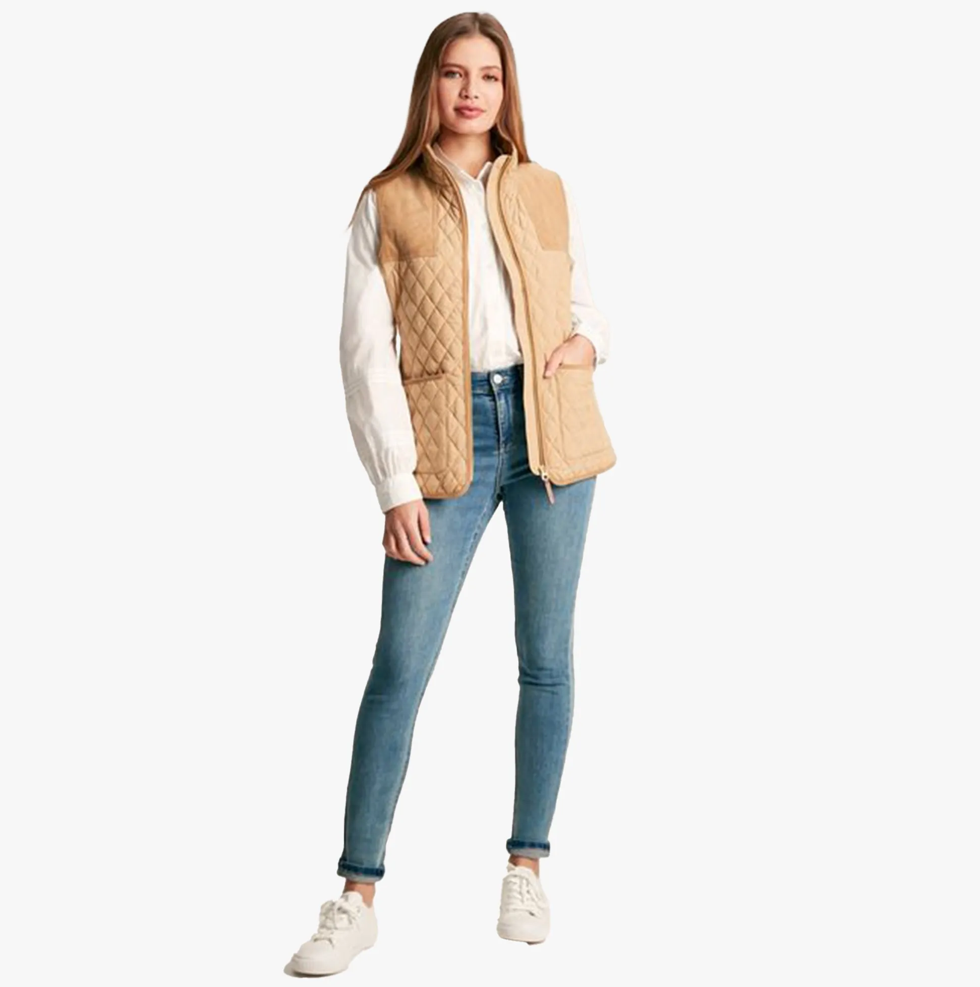 Joules STATELY Womens Gilet Beige