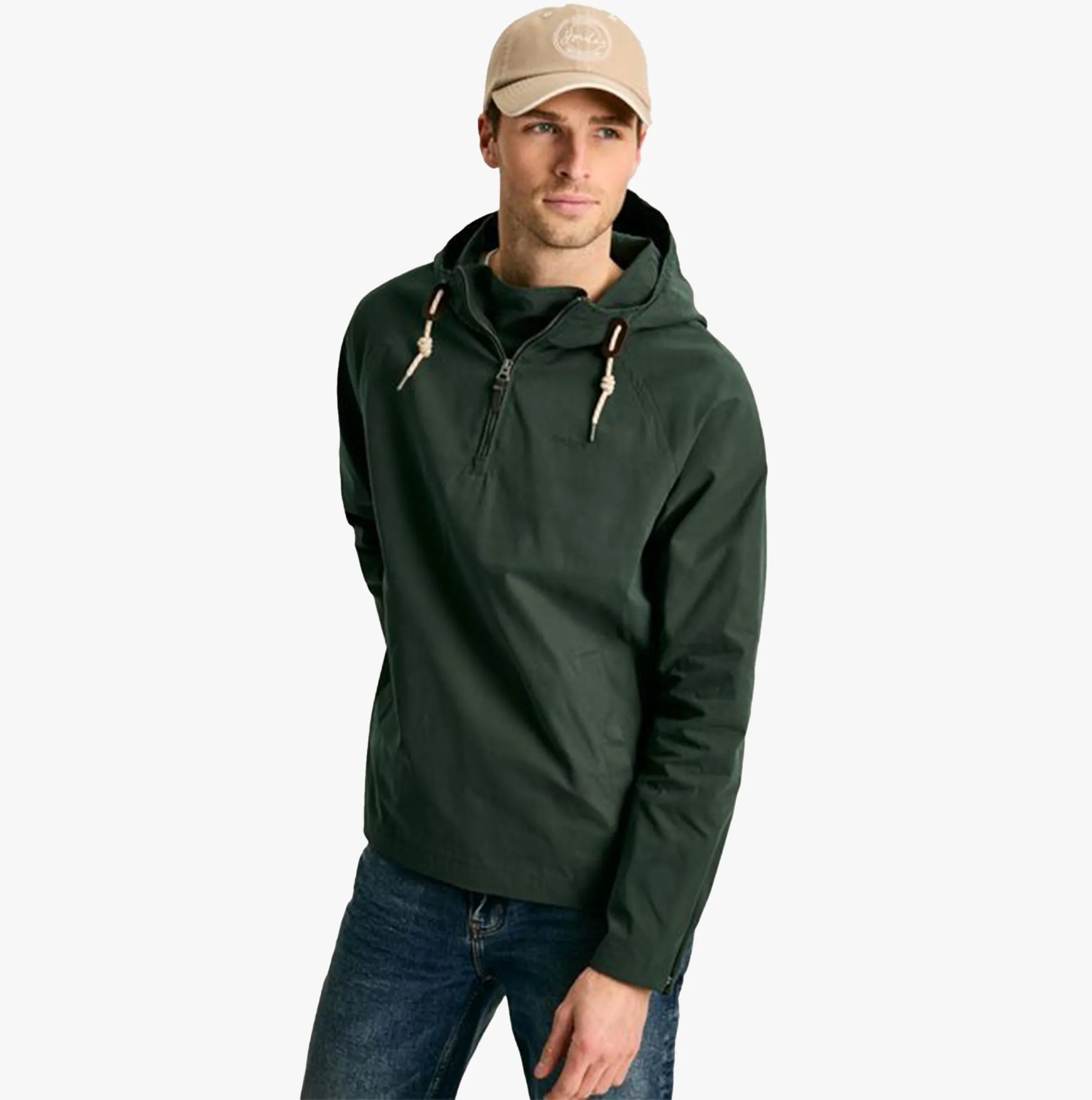 Joules TEAL WILTON Pullover Mens Dry Wax Jacket Teal