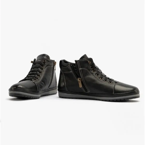 Lotus FRIDA Womens Leather Boots Black Leather