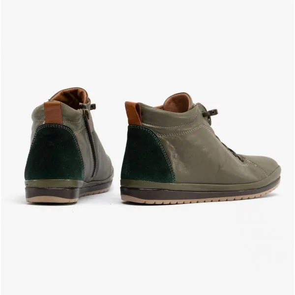 Lotus FRIDA Womens Leather Boots Khaki/Tan Leather