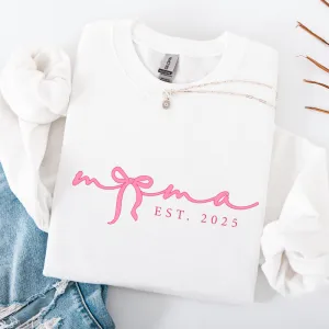 Mama In A Bow Year Established Sweatshirt
