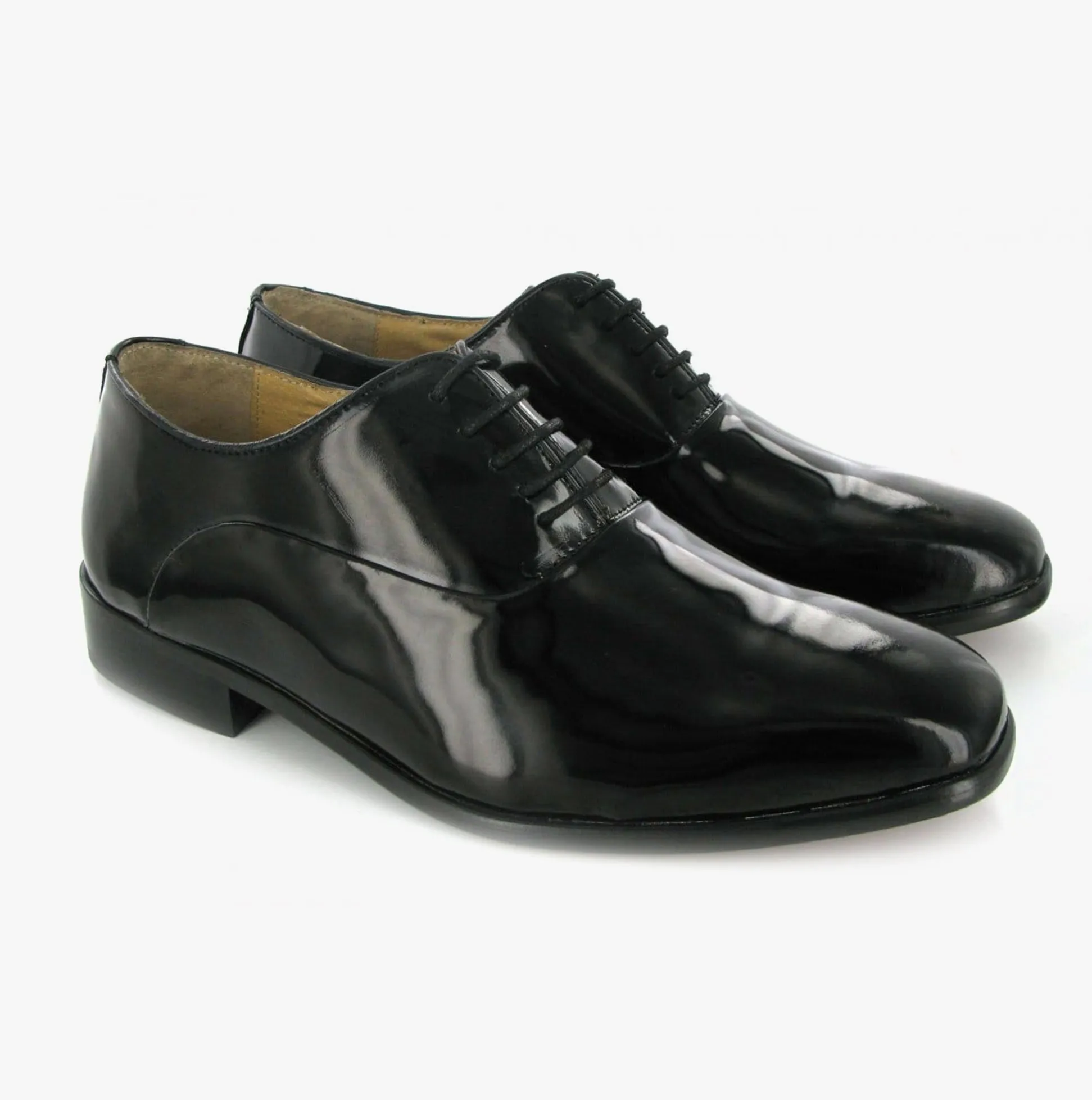 Montecatini Mens Patent Leather Evening Oxford Shoes Black
