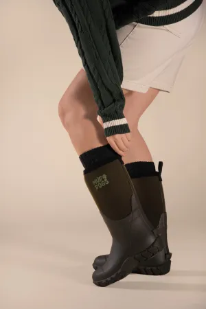 Mud Dogs RUTLAND MID Unisex Neoprene Wellington Boots Olive