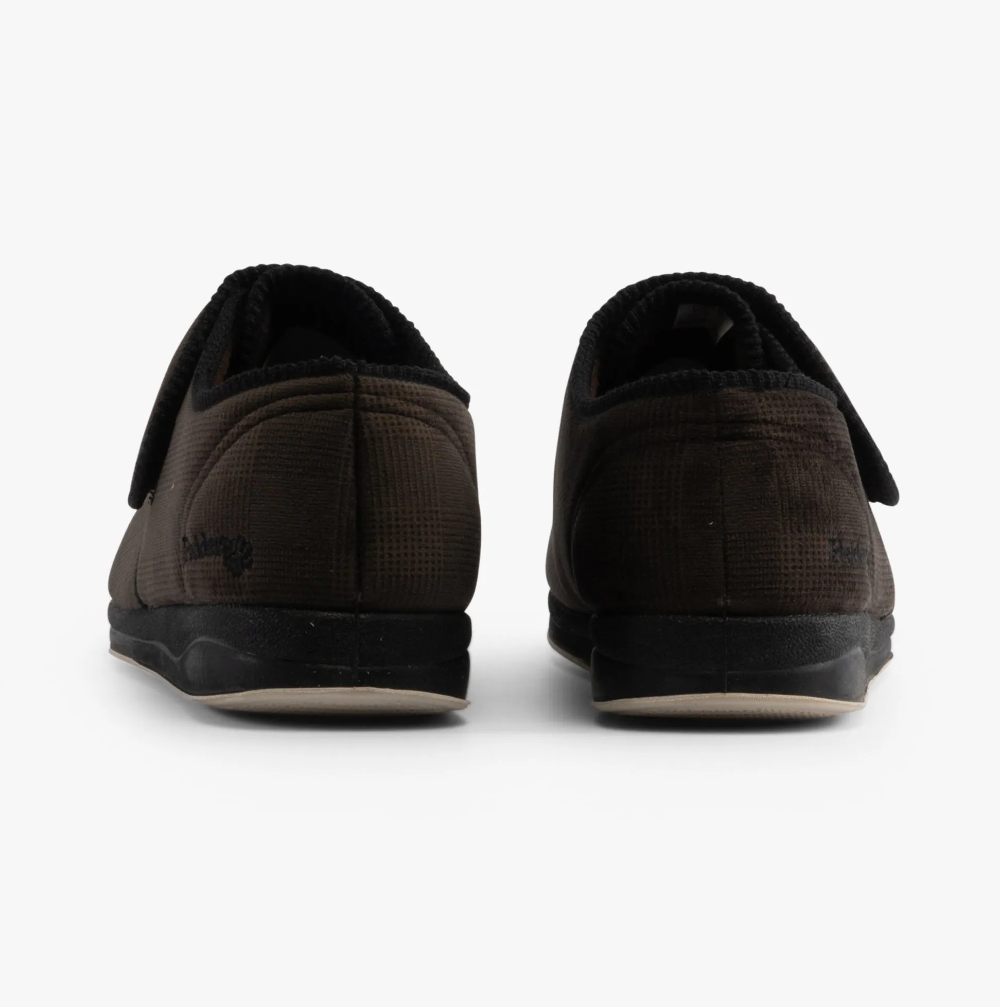 Padders CHARLES Mens Slippers Brown Checked