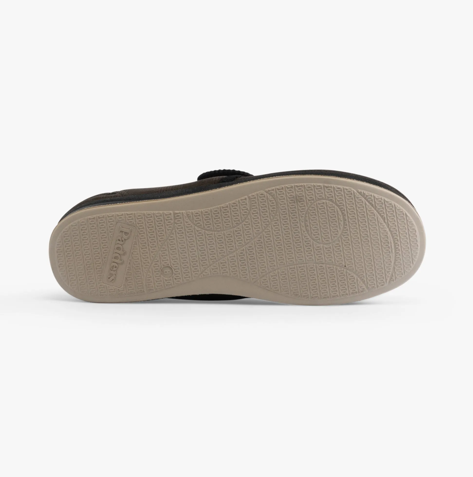 Padders CHARLES Mens Slippers Brown Checked
