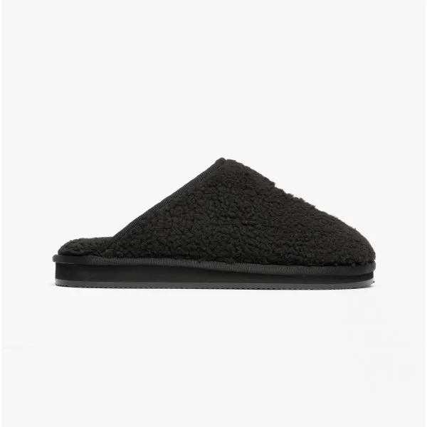 Polo Ralph Lauren KAYLEIGH SCUFF II BEAR Womens Mule Slippers Black