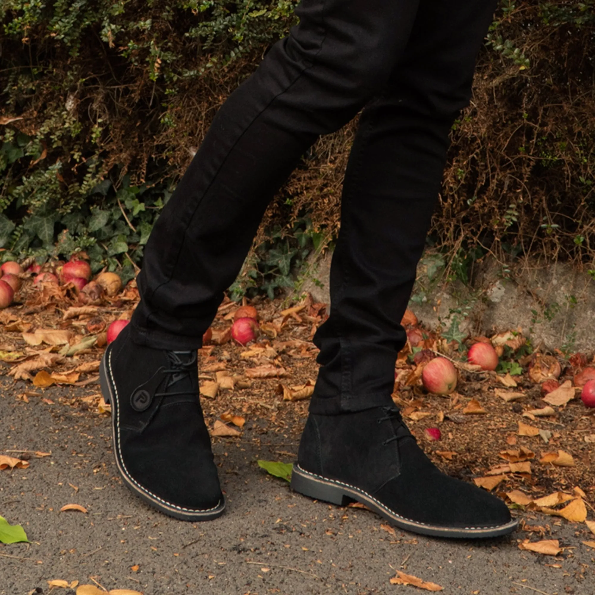 Popps VESPA Unisex Desert Boots Black