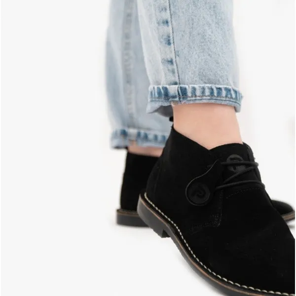 Popps VESPA Unisex Desert Boots Black