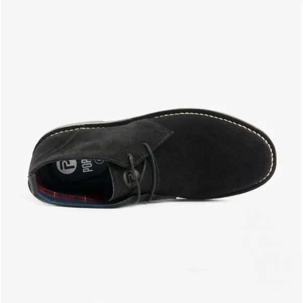 Popps VESPA Unisex Desert Boots Black