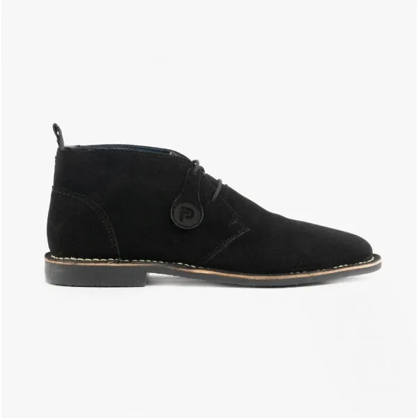 Popps VESPA Unisex Desert Boots Black