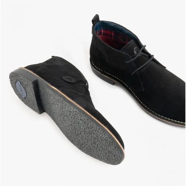 Popps VESPA Unisex Desert Boots Black