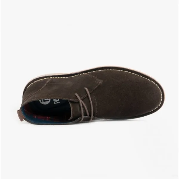 Popps VESPA Unisex Desert Boots Dark Brown