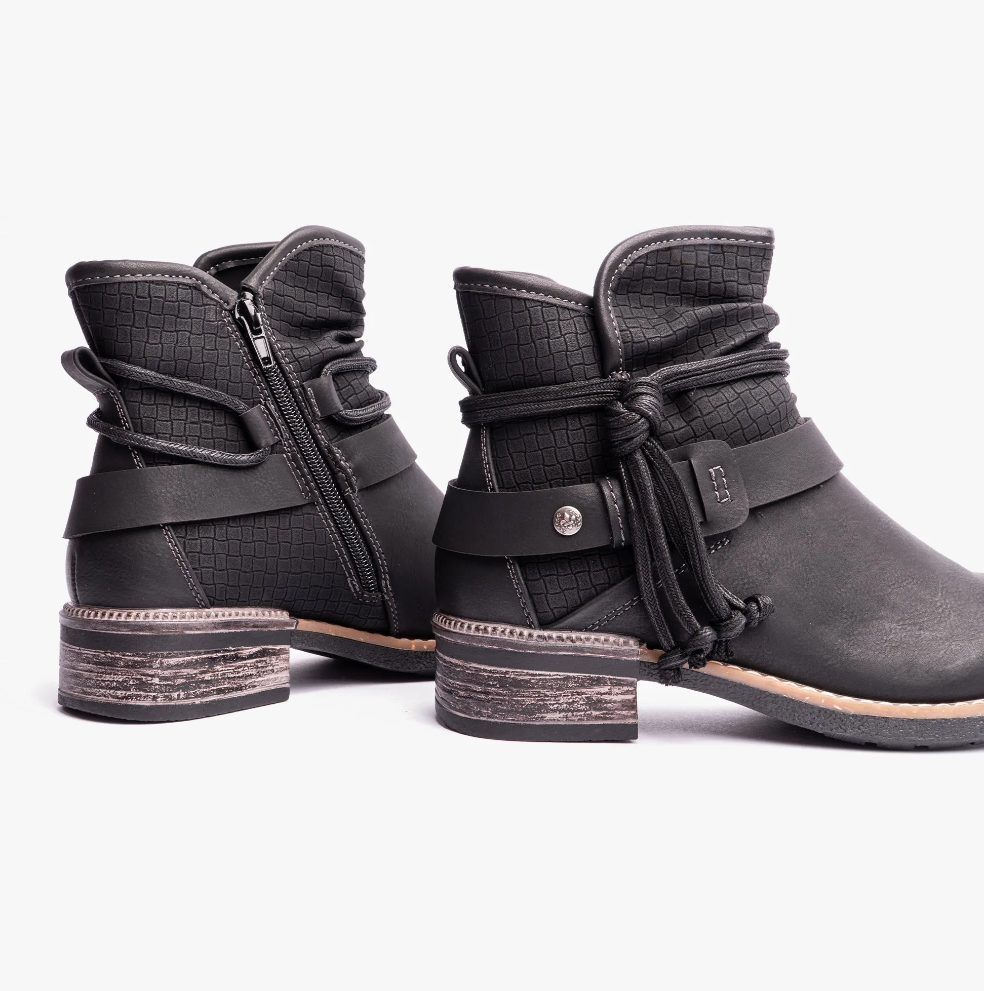 Rieker 94689-00 Womens Ankle Boots Black