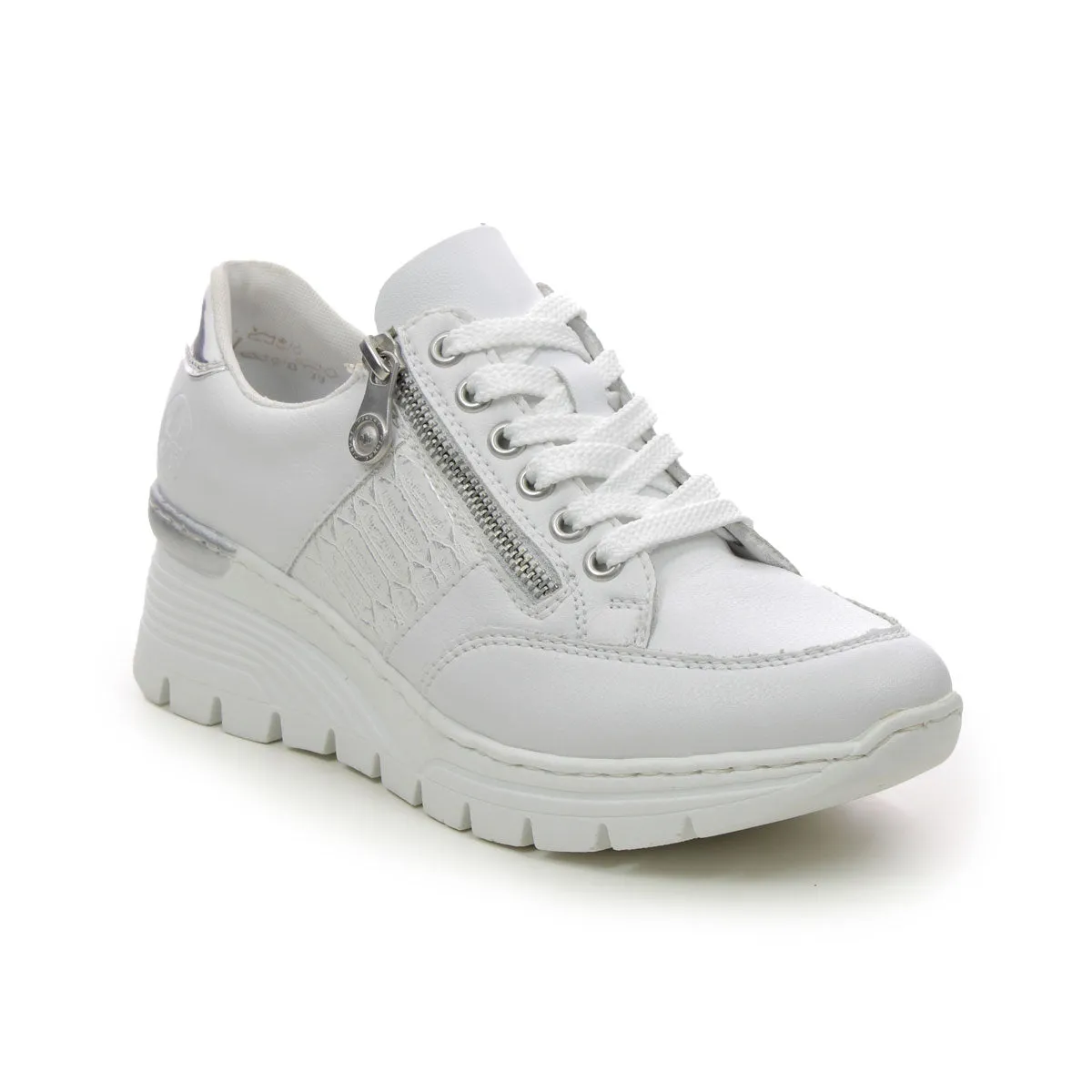 Rieker N8322-80 Womens Shoes White