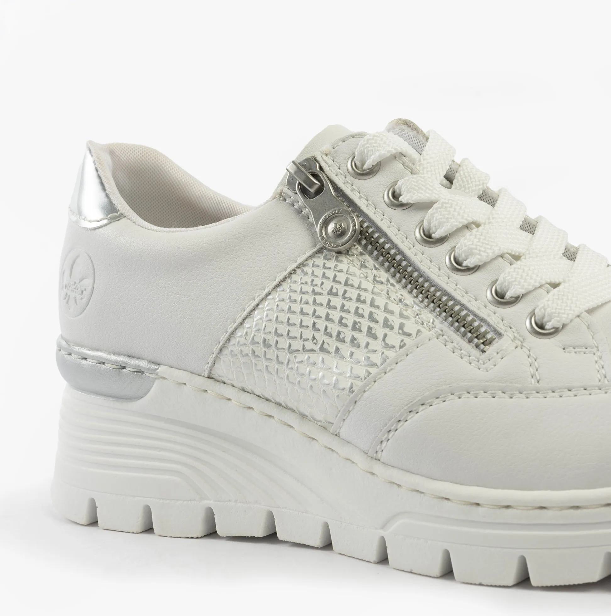 Rieker N8322-80 Womens Shoes White