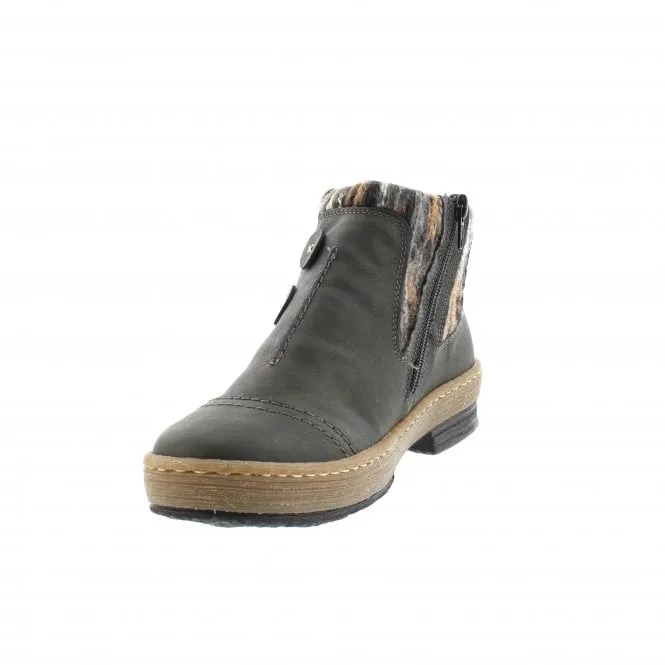 Rieker Z6759-54 Womens Ankle Boots Grey