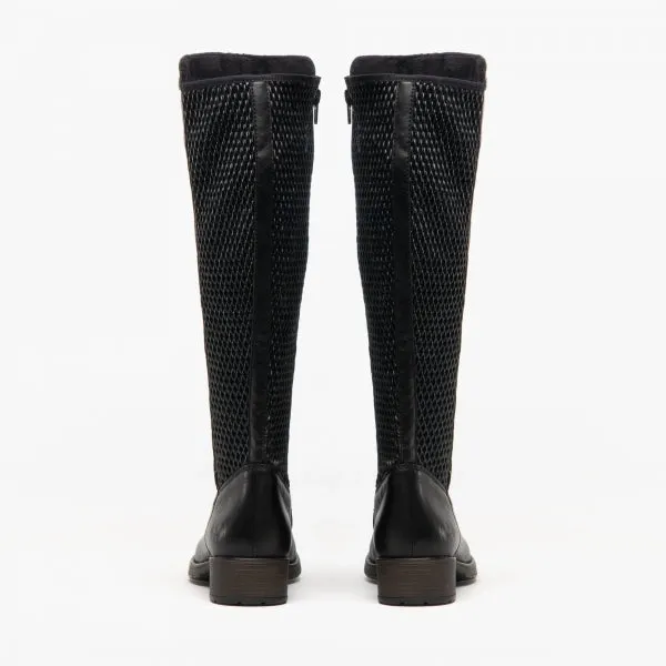 Rieker Z9591-00 Womens Tall Boots Black