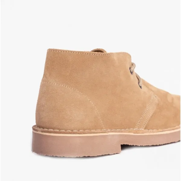 Roamers M400TS Mens Desert Boots Stone