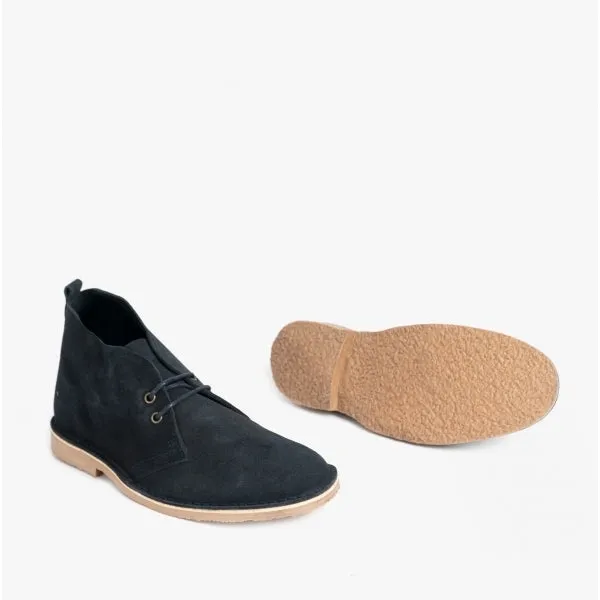 Roamers M467CS Unisex Desert Boots Navy Blue