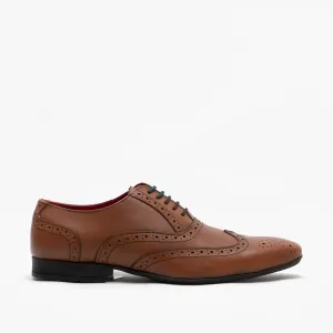 Route 21 PIERCE Mens Leather Oxford Brogues Tan
