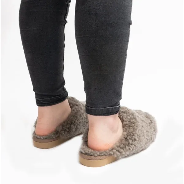 Shepherd JENNY Womens Sheepskin Mules Stone