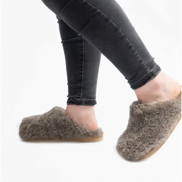 Shepherd JENNY Womens Sheepskin Mules Stone
