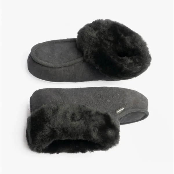 Shepherd MOA Womens Sheepskin Slipper Boots Black