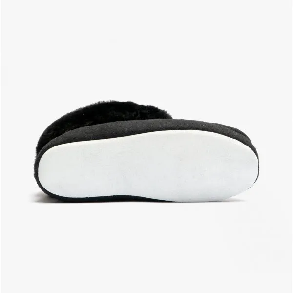 Shepherd MOA Womens Sheepskin Slipper Boots Black