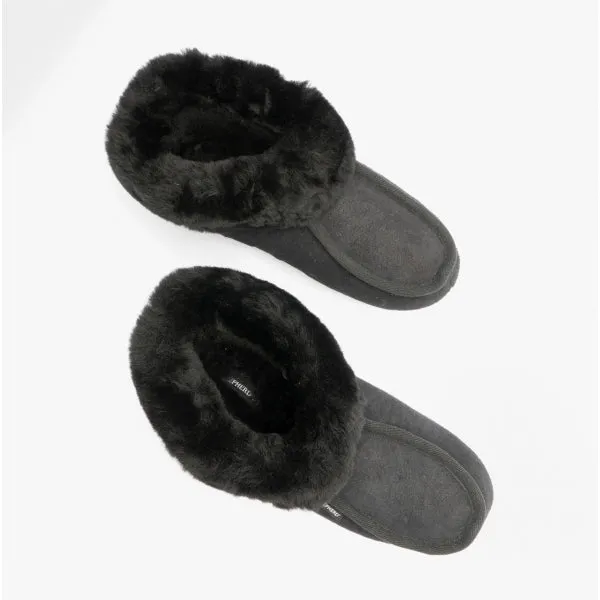 Shepherd MOA Womens Sheepskin Slipper Boots Black