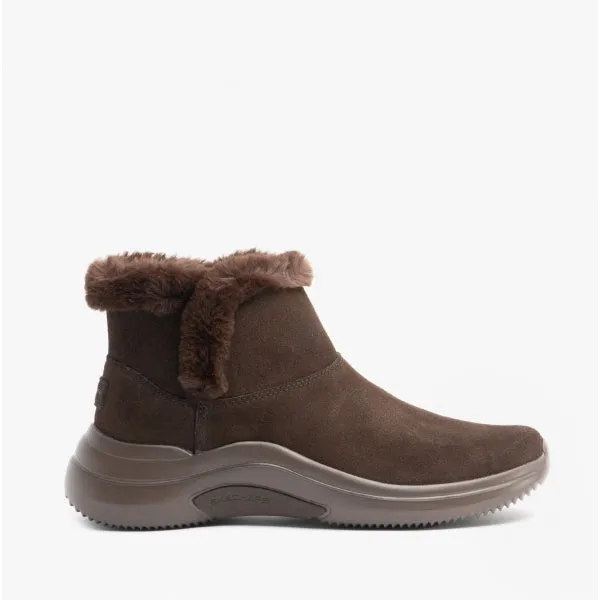 Skechers 144250/CHOC ON-THE-GO MIDTOWN SO PLUSH Womens Ankle Boots Chocolate